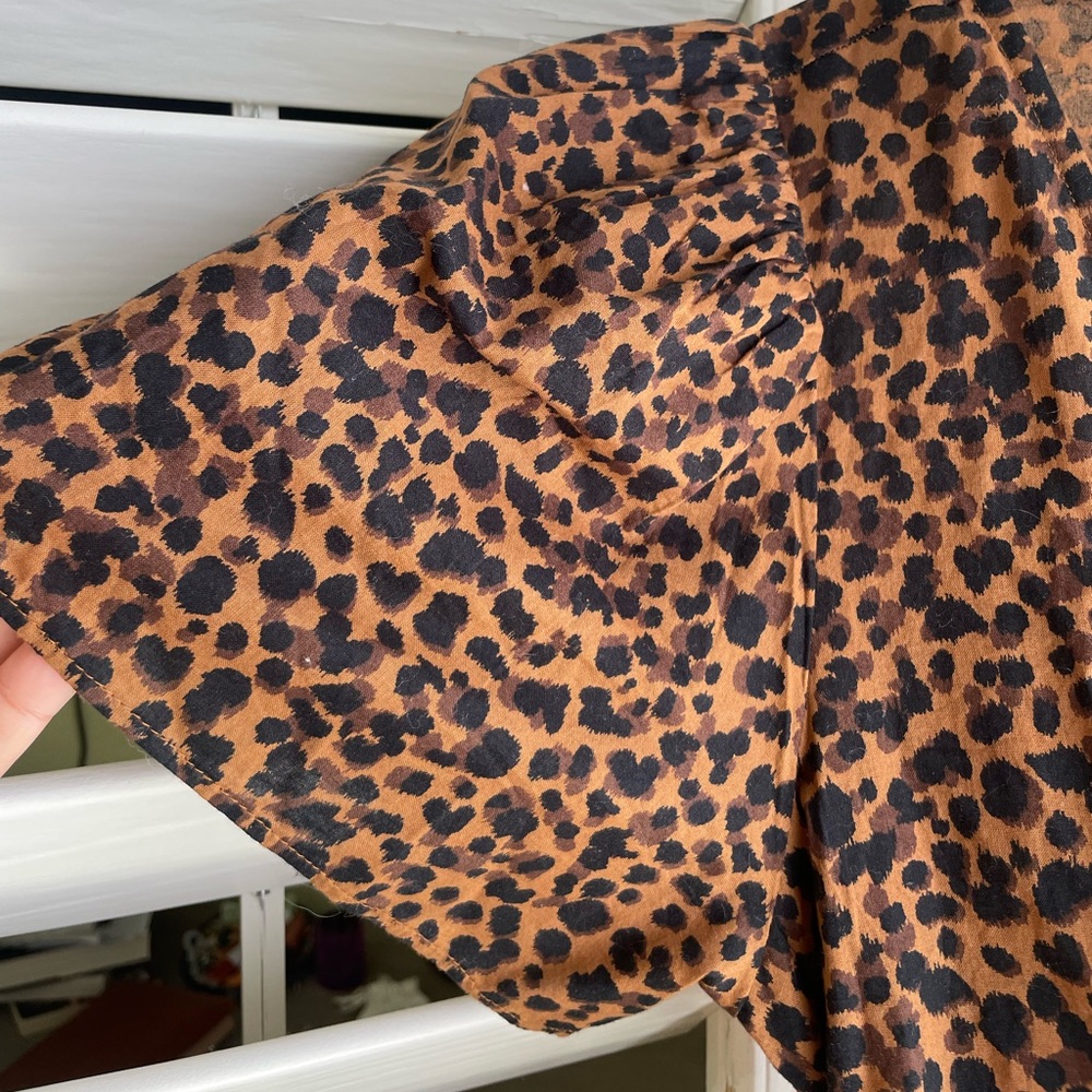 Madewell animal print wrap dress.